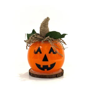 Female Pumpkin Glass Decoration