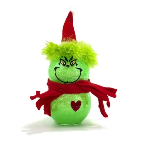 Green Holiday Character Glass Decoration