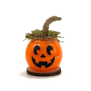 Male Pumpkin Glass Decoration